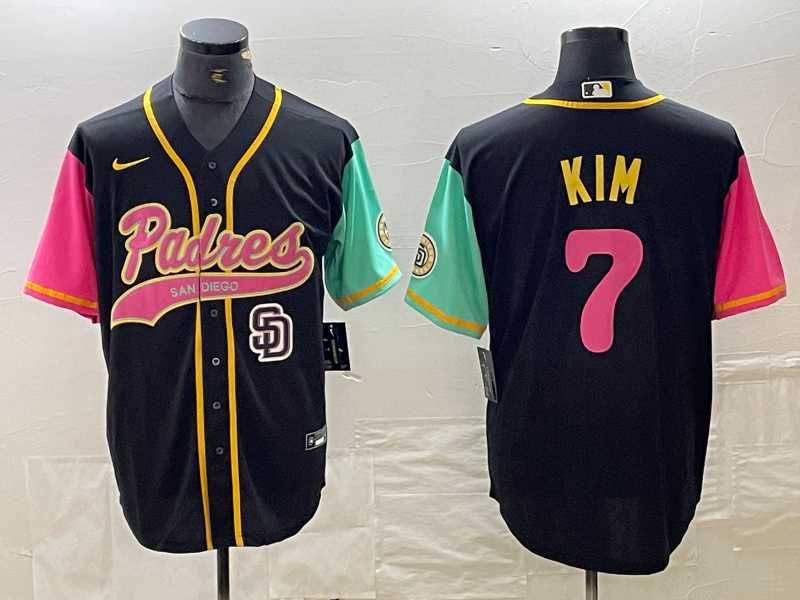 Mens San Diego Padres #7 Ha Seong Kim Black NEW 2023 City Connect Cool Base Stitched Jersey,We sell and wholesale Mens San Diego Padres #7 Ha Seong Kim Black NEW 2023 City Connect Cool Base Stitched Jersey on line form chian!